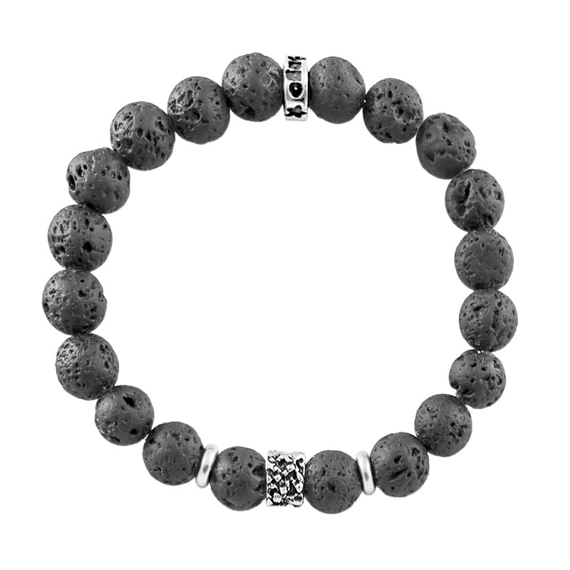 Pulsera Malone plata y lava Pulsera Malone plata y lava