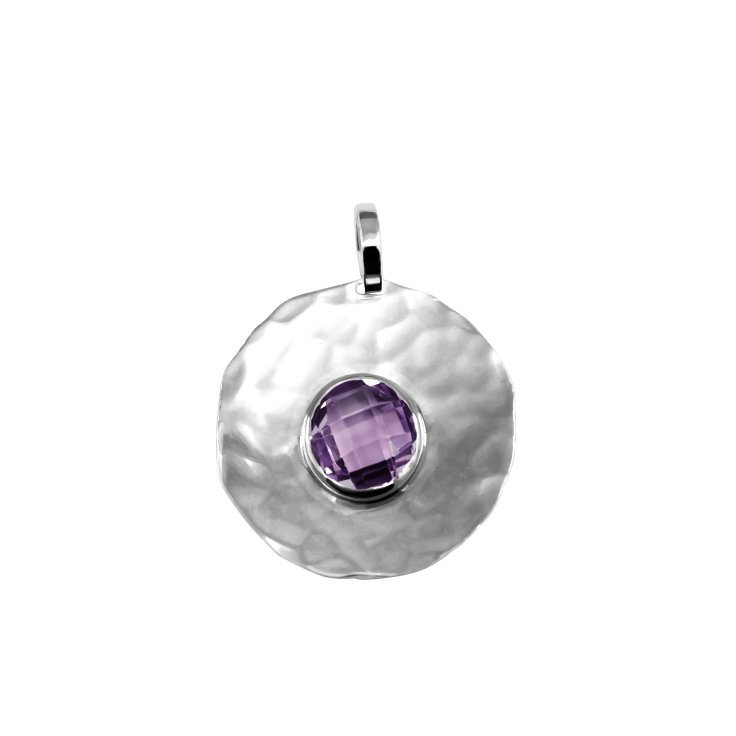 Tú y yo plata colgante amatista Tú y yo plata colgante amatista