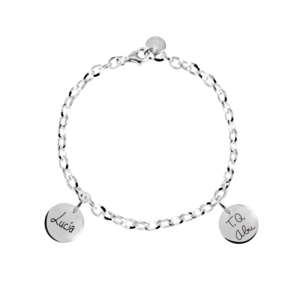 Pulsera con medallas grabadas Pulsera con medallas grabadas